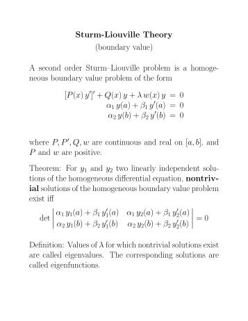 STURM LIOUVILLE THEORY DOWNLOAD STURM LIOUVILLE THEORY DOWNLOAD